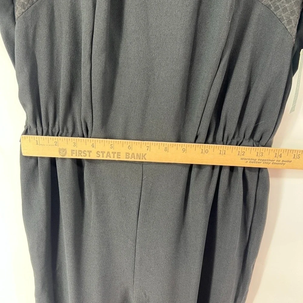 Anthropologie Allegory Jumpsuit Black Petite SP Textured Minimalist Capsule NWT